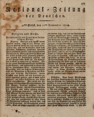 National-Zeitung der Deutschen Mittwoch 11. November 1818