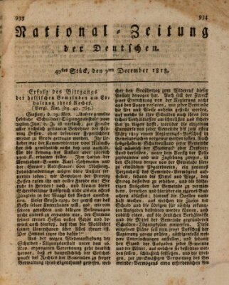 National-Zeitung der Deutschen Mittwoch 9. Dezember 1818