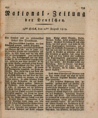 National-Zeitung der Deutschen Mittwoch 25. August 1819