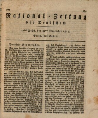 National-Zeitung der Deutschen Mittwoch 22. Dezember 1819