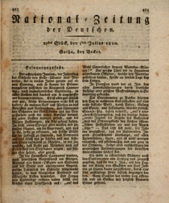 National-Zeitung der Deutschen Mittwoch 5. Juli 1820