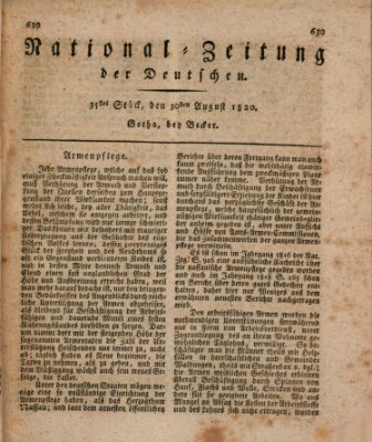 National-Zeitung der Deutschen Mittwoch 30. August 1820