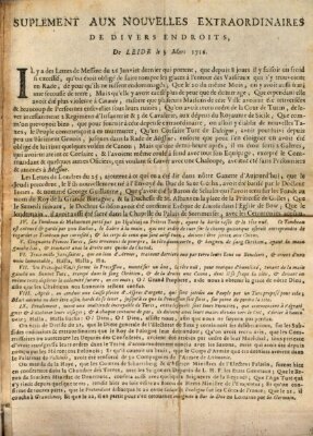 Nouvelles extraordinaires de divers endroits Dienstag 3. März 1716