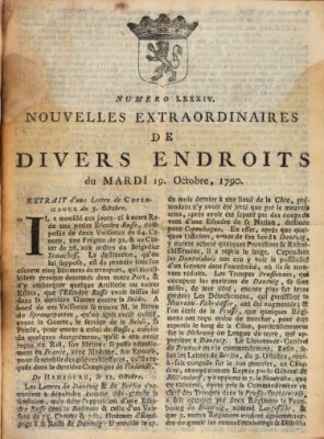 Nouvelles extraordinaires de divers endroits Dienstag 19. Oktober 1790