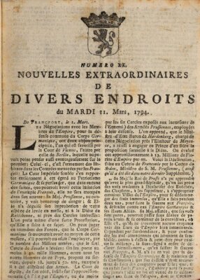 Nouvelles extraordinaires de divers endroits Dienstag 11. März 1794