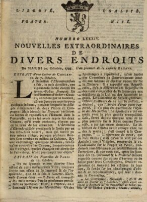 Nouvelles extraordinaires de divers endroits Dienstag 20. Oktober 1795