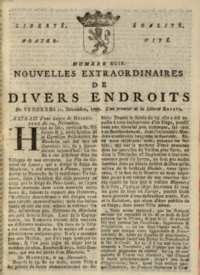 Nouvelles extraordinaires de divers endroits Freitag 11. Dezember 1795
