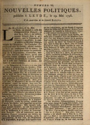 Nouvelles politiques (Nouvelles extraordinaires de divers endroits) Dienstag 29. Mai 1798