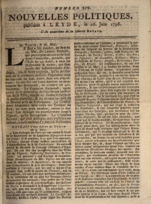 Nouvelles politiques (Nouvelles extraordinaires de divers endroits) Dienstag 26. Juni 1798