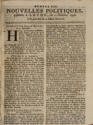 Nouvelles politiques (Nouvelles extraordinaires de divers endroits) Dienstag 2. Oktober 1798