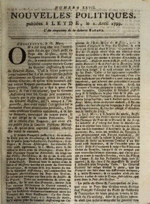 Nouvelles politiques (Nouvelles extraordinaires de divers endroits) Dienstag 2. April 1799