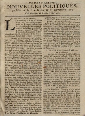 Nouvelles politiques (Nouvelles extraordinaires de divers endroits) Freitag 1. November 1799