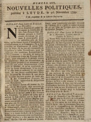 Nouvelles politiques (Nouvelles extraordinaires de divers endroits) Dienstag 26. November 1799