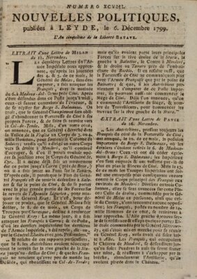 Nouvelles politiques (Nouvelles extraordinaires de divers endroits) Freitag 6. Dezember 1799