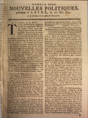 Nouvelles politiques (Nouvelles extraordinaires de divers endroits) Freitag 16. Mai 1800
