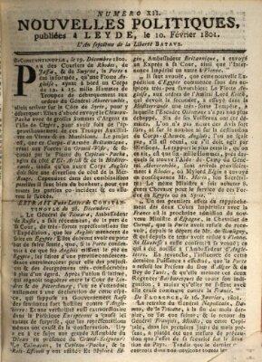 Nouvelles politiques (Nouvelles extraordinaires de divers endroits) Dienstag 10. Februar 1801