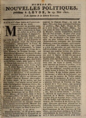 Nouvelles politiques (Nouvelles extraordinaires de divers endroits) Dienstag 19. Mai 1801