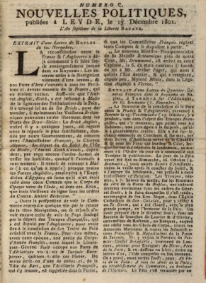 Nouvelles politiques (Nouvelles extraordinaires de divers endroits) Dienstag 15. Dezember 1801