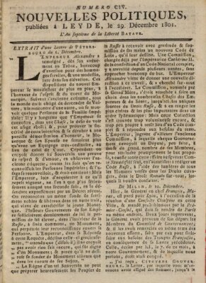 Nouvelles politiques (Nouvelles extraordinaires de divers endroits) Dienstag 29. Dezember 1801