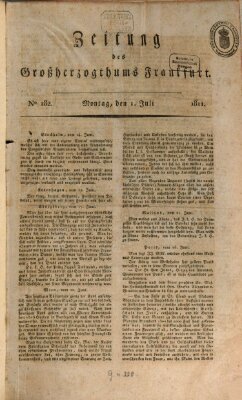 Zeitung des Großherzogthums Frankfurt (Frankfurter Ober-Post-Amts-Zeitung) Montag 1. Juli 1811