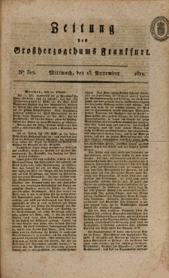 Zeitung des Großherzogthums Frankfurt (Frankfurter Ober-Post-Amts-Zeitung) Mittwoch 13. November 1811