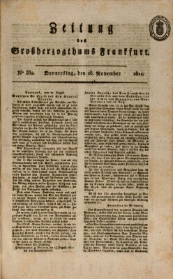 Zeitung des Großherzogthums Frankfurt (Frankfurter Ober-Post-Amts-Zeitung) Donnerstag 28. November 1811