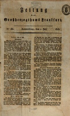 Zeitung des Großherzogthums Frankfurt (Frankfurter Ober-Post-Amts-Zeitung) Donnerstag 1. Juli 1813