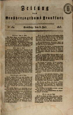 Zeitung des Großherzogthums Frankfurt (Frankfurter Ober-Post-Amts-Zeitung) Samstag 3. Juli 1813