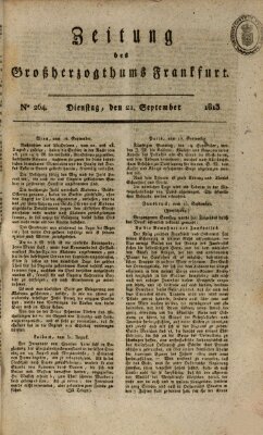 Zeitung des Großherzogthums Frankfurt (Frankfurter Ober-Post-Amts-Zeitung) Dienstag 21. September 1813
