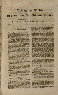 Frankfurter Ober-Post-Amts-Zeitung Dienstag 22. November 1814