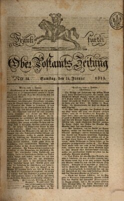 Frankfurter Ober-Post-Amts-Zeitung Samstag 14. Januar 1815