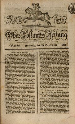 Frankfurter Ober-Post-Amts-Zeitung Sonntag 24. September 1815