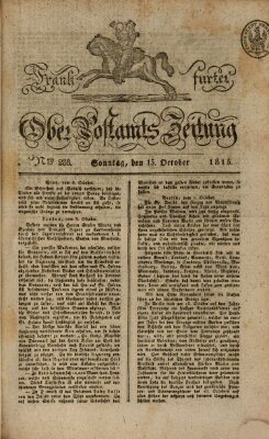 Frankfurter Ober-Post-Amts-Zeitung Sonntag 15. Oktober 1815