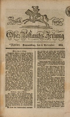 Frankfurter Ober-Post-Amts-Zeitung Donnerstag 2. November 1815