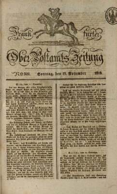 Frankfurter Ober-Post-Amts-Zeitung Sonntag 19. November 1815
