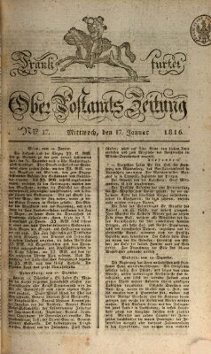 Frankfurter Ober-Post-Amts-Zeitung Mittwoch 17. Januar 1816