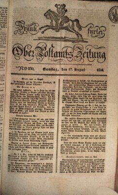 Frankfurter Ober-Post-Amts-Zeitung Samstag 17. August 1816