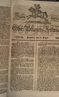 Frankfurter Ober-Post-Amts-Zeitung Samstag 31. August 1816