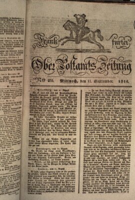 Frankfurter Ober-Post-Amts-Zeitung Mittwoch 11. September 1816