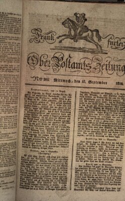 Frankfurter Ober-Post-Amts-Zeitung Mittwoch 18. September 1816