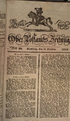 Frankfurter Ober-Post-Amts-Zeitung Samstag 12. Oktober 1816