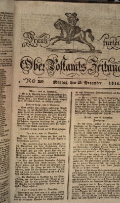 Frankfurter Ober-Post-Amts-Zeitung Montag 25. November 1816