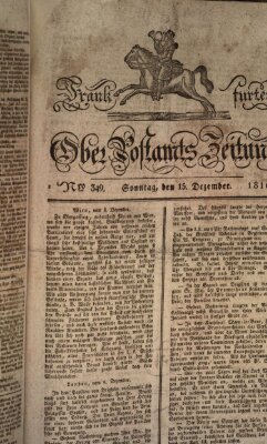Frankfurter Ober-Post-Amts-Zeitung Sonntag 15. Dezember 1816