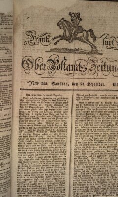 Frankfurter Ober-Post-Amts-Zeitung Samstag 21. Dezember 1816