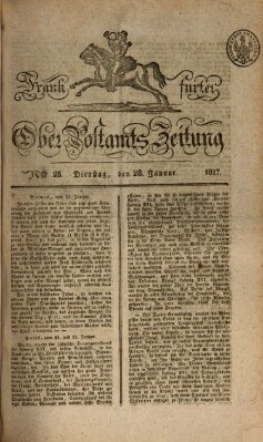 Frankfurter Ober-Post-Amts-Zeitung Dienstag 28. Januar 1817
