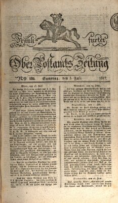 Frankfurter Ober-Post-Amts-Zeitung Samstag 5. Juli 1817