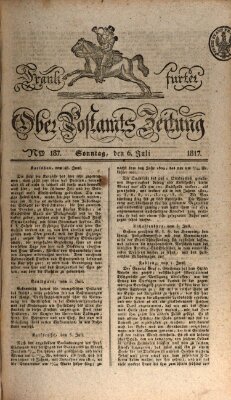 Frankfurter Ober-Post-Amts-Zeitung Sonntag 6. Juli 1817