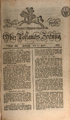 Frankfurter Ober-Post-Amts-Zeitung Freitag 11. Juli 1817