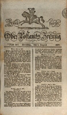 Frankfurter Ober-Post-Amts-Zeitung Dienstag 5. August 1817
