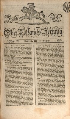 Frankfurter Ober-Post-Amts-Zeitung Montag 18. August 1817
